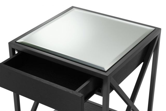 Декоративный стол EICHHOLTZ Side Table Beverly Hills Black Wood