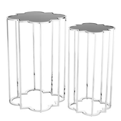 Декоративный стол EICHHOLTZ Side Table Concentric set of 2 Silver