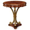 Декоративный стол Jonathan Charles Mahogany & Brass Round Side Table