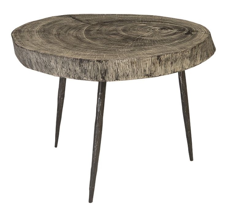 Декоративный стол Phillips Collection Crosscut Side Table Gray Stone