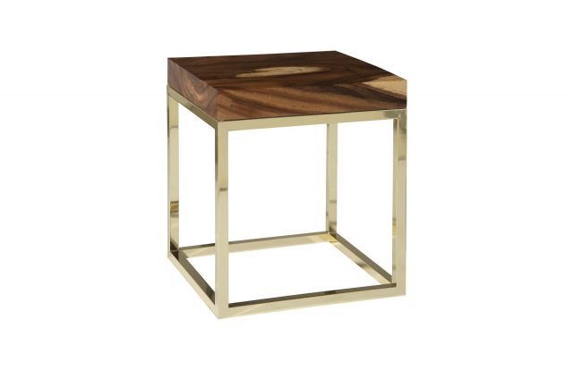 Декоративный стол Phillips Collection Hayden End Table Natural Wood Brass