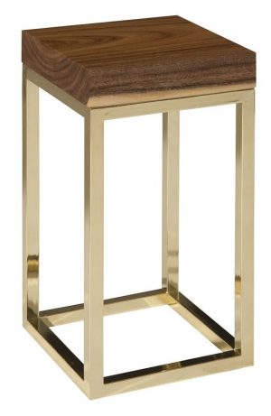 Декоративный стол Phillips Collection Hayden End Table Natural Wood Brass