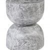 Декоративный стол Phillips Collection Hourglass Side Table Gray Stone