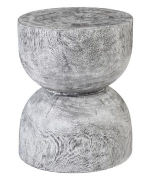 Декоративный стол Phillips Collection Hourglass Side Table Gray Stone