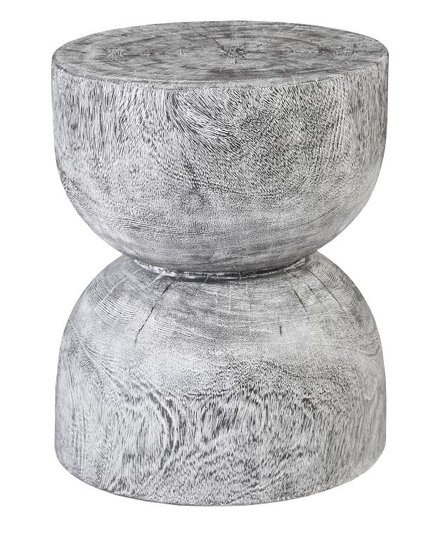 Декоративный стол Phillips Collection Hourglass Side Table Gray Stone