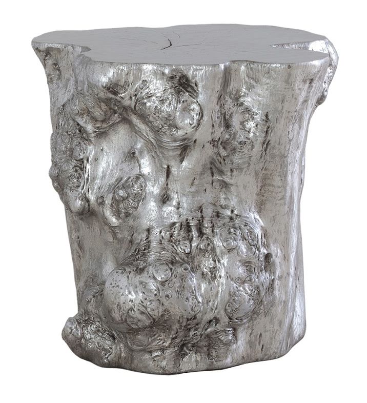 Декоративный стол Phillips Collection Log Side Table Silver