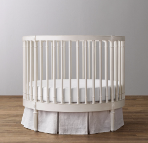 Детская кроватка Restoration Hardware ELLERY ROUND CRIB AGED WHITE
