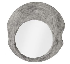 Зеркало Phillips Collection Wood Round Mirror Grey Stone