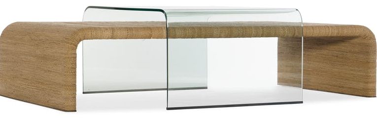 Коктейльный стол HOOKER FURNITURE Amani Rope and Glass Cocktail Table