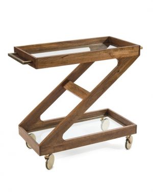 Коктейльный стол John-Richard Rolling Wood Bar Cart