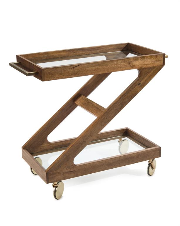 Коктейльный стол John-Richard Rolling Wood Bar Cart