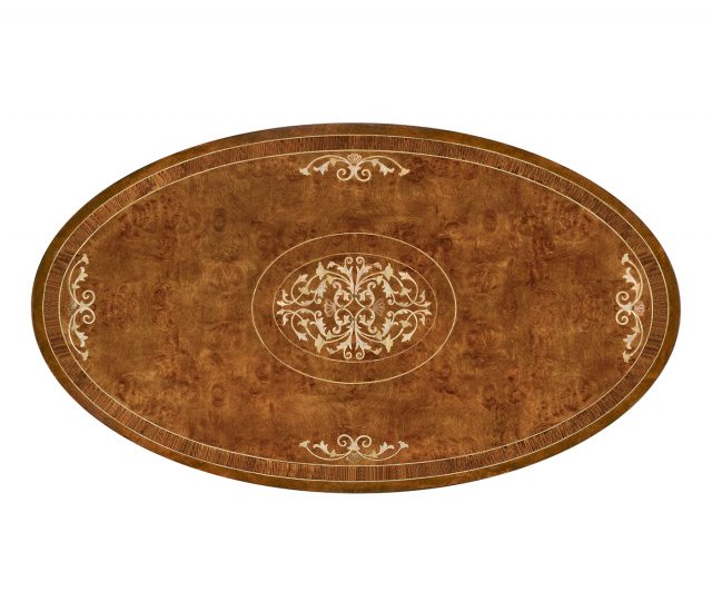 Коктейльный стол Jonathan Charles Burl & Mother of Pearl Oval Coffee Table
