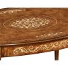 Коктейльный стол Jonathan Charles Burl & Mother of Pearl Oval Coffee Table