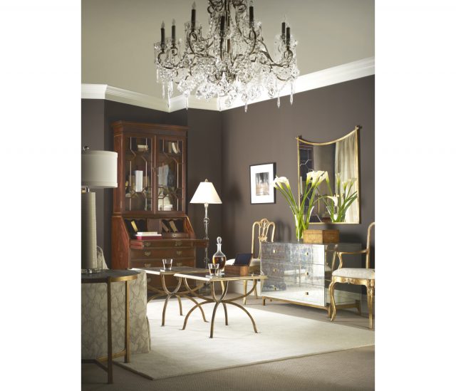 Коктейльный стол Jonathan Charles Eglomise & Gilded Iron Set of Two Coffee Table