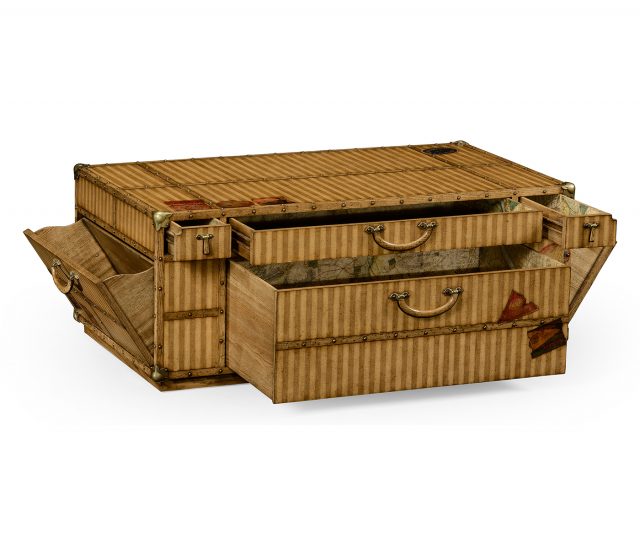 Коктейльный стол Jonathan Charles Travel Trunk Style Coffee Table with Storage
