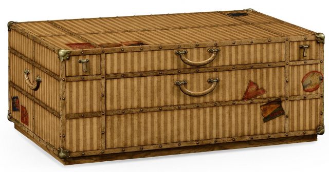 Коктейльный стол Jonathan Charles Travel Trunk Style Coffee Table with Storage