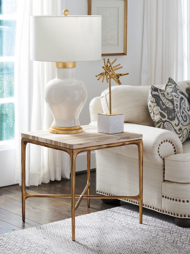 Коктейльный стол LEXINGTON Menlo Park End Table with Stone Top