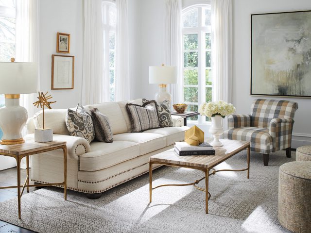 Коктейльный стол LEXINGTON Menlo Park End Table with Stone Top