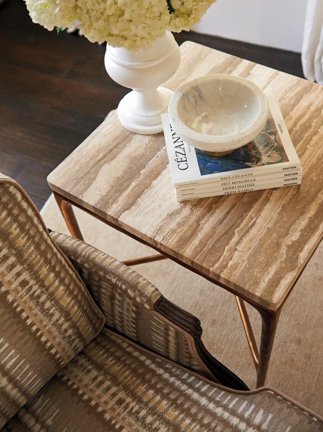 Коктейльный стол LEXINGTON Menlo Park End Table with Stone Top