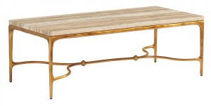 Коктейльный стол LEXINGTON Menlo Park Rectangular Cocktail Table with Stone Top