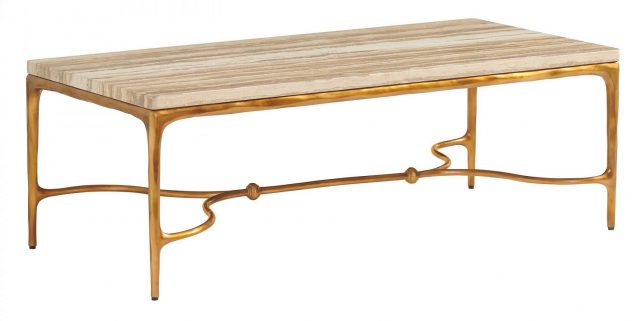 Коктейльный стол LEXINGTON Menlo Park Rectangular Cocktail Table with Stone Top