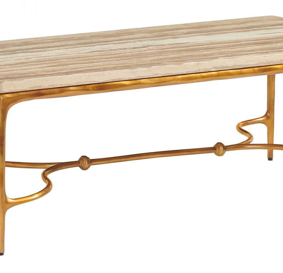 Коктейльный стол LEXINGTON Menlo Park Rectangular Cocktail Table with Stone Top