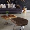 Коктейльный стол Phillips Collection Captured Edge Coffee Table Gray Stone