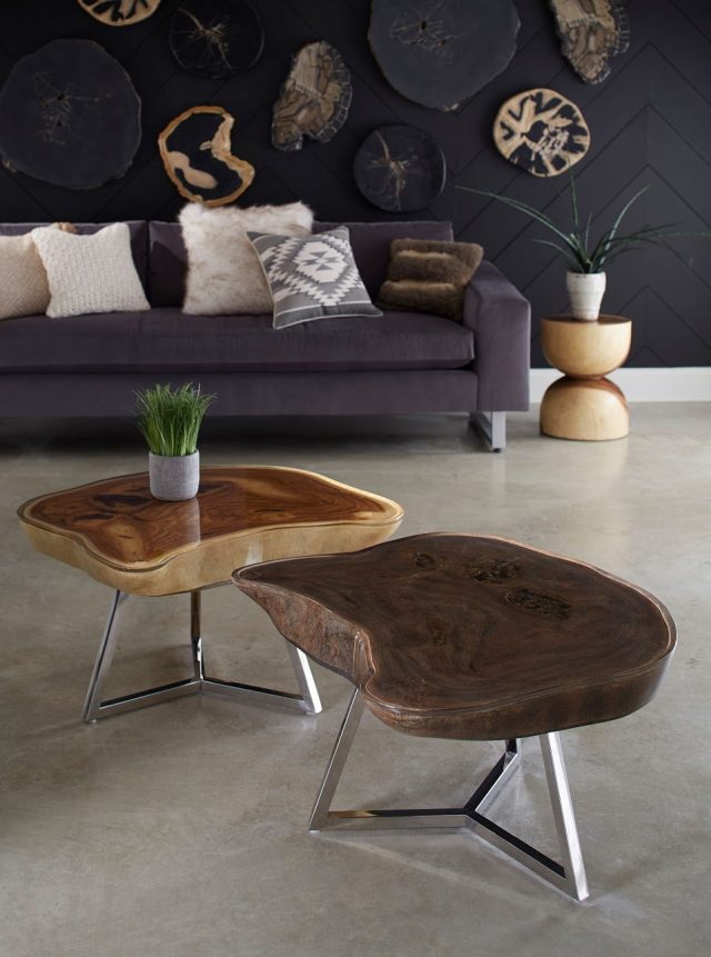 Коктейльный стол Phillips Collection Captured Edge Coffee Table Natural