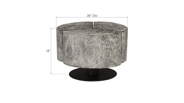 Коктейльный стол Phillips Collection Clover Coffee Table Grey Stone