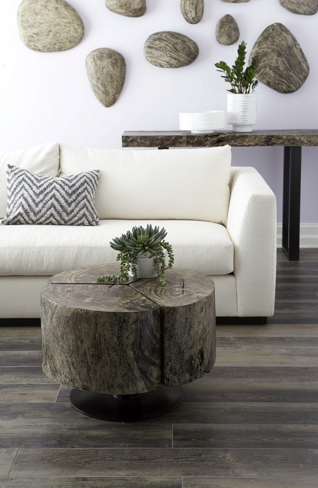 Коктейльный стол Phillips Collection Clover Coffee Table Grey Stone