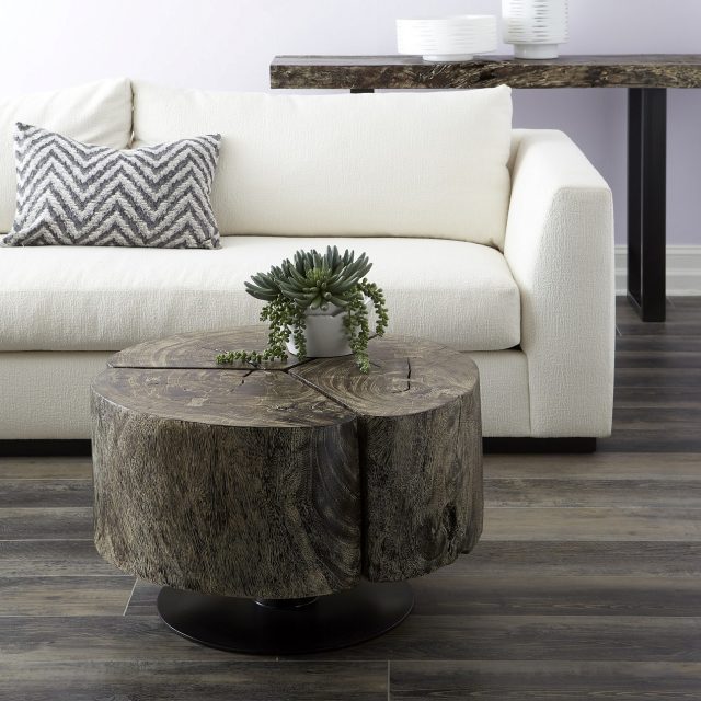 Коктейльный стол Phillips Collection Clover Coffee Table Grey Stone