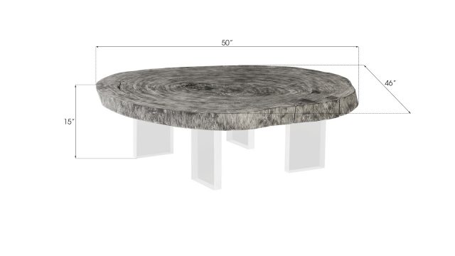 Коктейльный стол Phillips Collection Floating Coffee Table Gray Stone