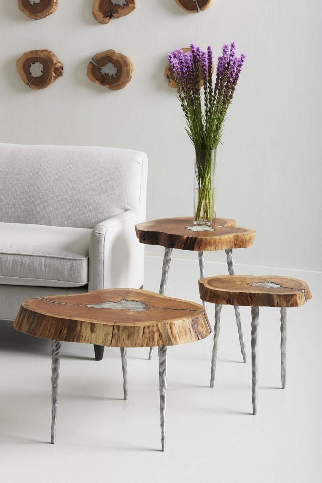 Коктейльный стол Phillips Collection Molten Coffee Table Aluminum