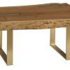 Коктейльный стол Phillips Collection Molten Rectangular Coffee Table Brass