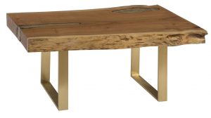 Коктейльный стол Phillips Collection Molten Rectangular Coffee Table Brass