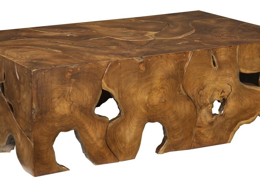 Коктейльный стол Phillips Collection Teak Slice Rectangular Coffee Table