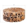 Коктейльный стол Phillips Collection Teak Slice Round Coffee Table