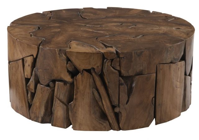 Коктейльный стол Phillips Collection Teak Slice Round Coffee Table