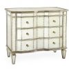 Комод John-Richard Eglomise Three-Drawer Chest with Silver-Leaf Molding