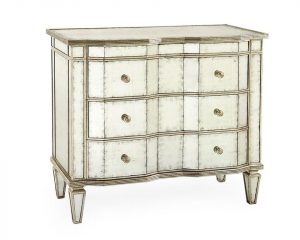 Комод John-Richard Eglomise Three-Drawer Chest with Silver-Leaf Molding