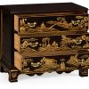 Комод Jonathan Charles Chinoiserie Style Ebonised Bedside Chest