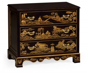 Комод Jonathan Charles Chinoiserie Style Ebonised Bedside Chest