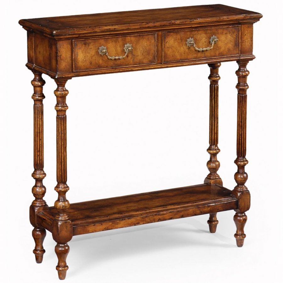 Консоль Jonathan Charles Small Narrow Walnut Console Table 493143-WCD