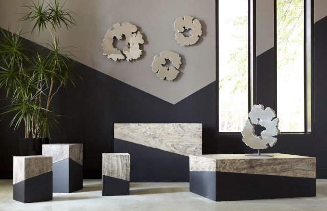 Консоль Phillips Collection Geometry Console Table Grey Stone TH97556