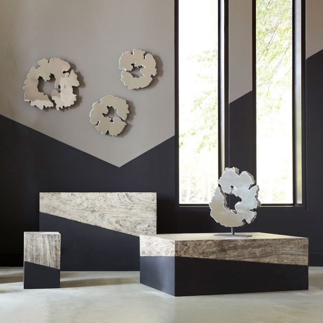 Консоль Phillips Collection Geometry Console Table Grey Stone TH97556