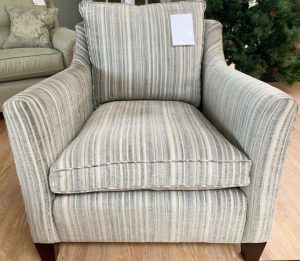 Кресло DURESTA Finsbury Armchair Stripe Silver Blue
