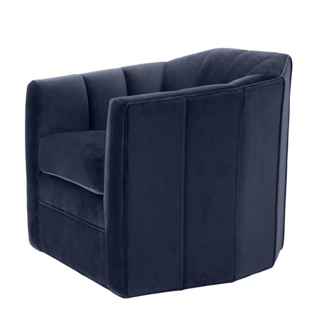 Кресло EICHHOLTZ Delancey Blue Swivel Chair