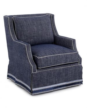 Кресло John-Richard Wingback 1118 Scoop-Arm Swivel Skirted Chair