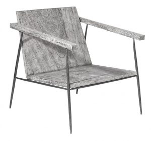 Кресло Phillips Collection Forged Leg Arm Chair Gray Stone