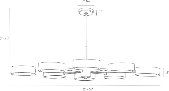 Люстра ARTERIORS LINUS STARBURST CHANDELIER BLACK NICKEL